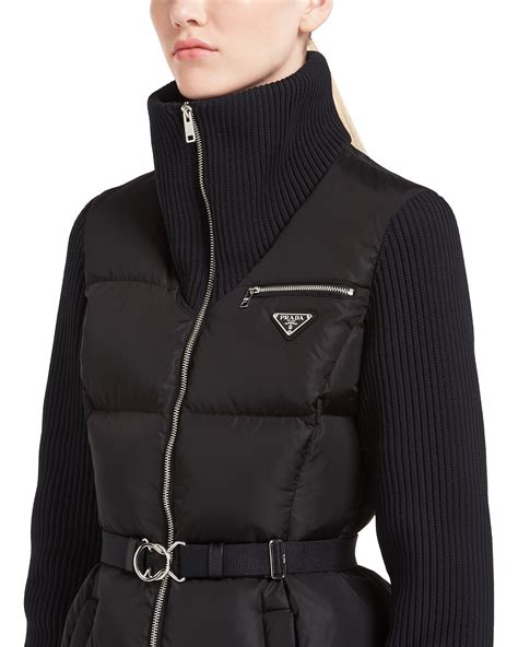 prada puffer vest women|Prada sleeveless puffer jacket.